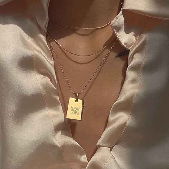 NEW 18K GOLD ENGRAVED LETTERS BEADS CHAIN NECKLACE, NICE NECKLACE, CUTE NECKLACE - Picture 3 of 7